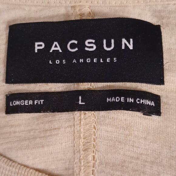 PACSUN Women's Beige Crew Neck Long Sleeve Sweatshirt.  L - Picture 7 of 10